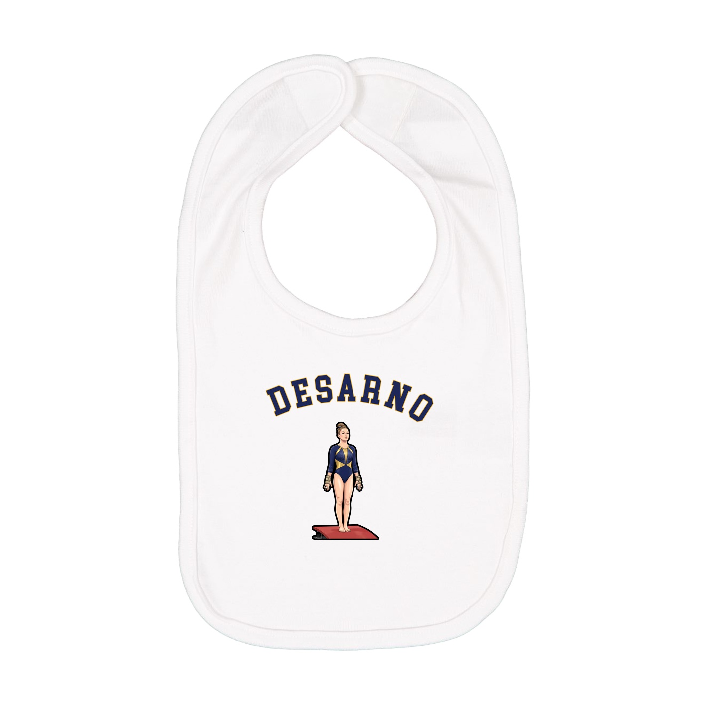 Infant Bib — Shirsey Arch in White