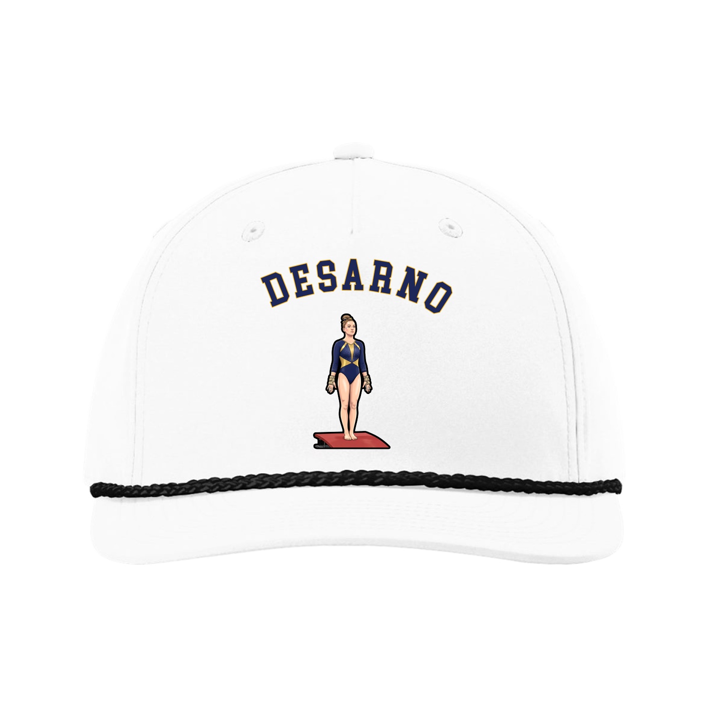 Five-Panel Classic Rope Cap — Shirsey Arch in White