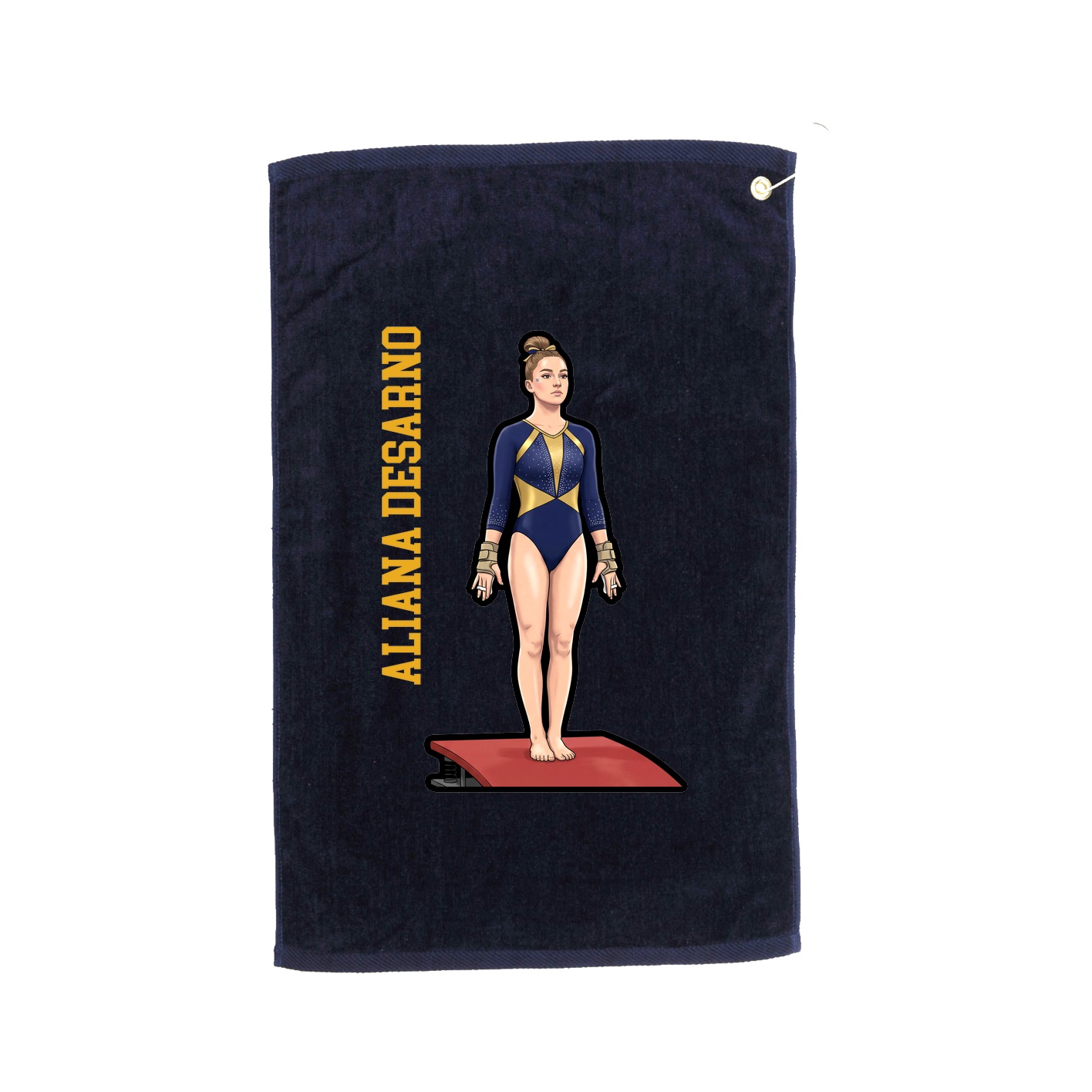 Golf Towel — Name Vertical in Navy