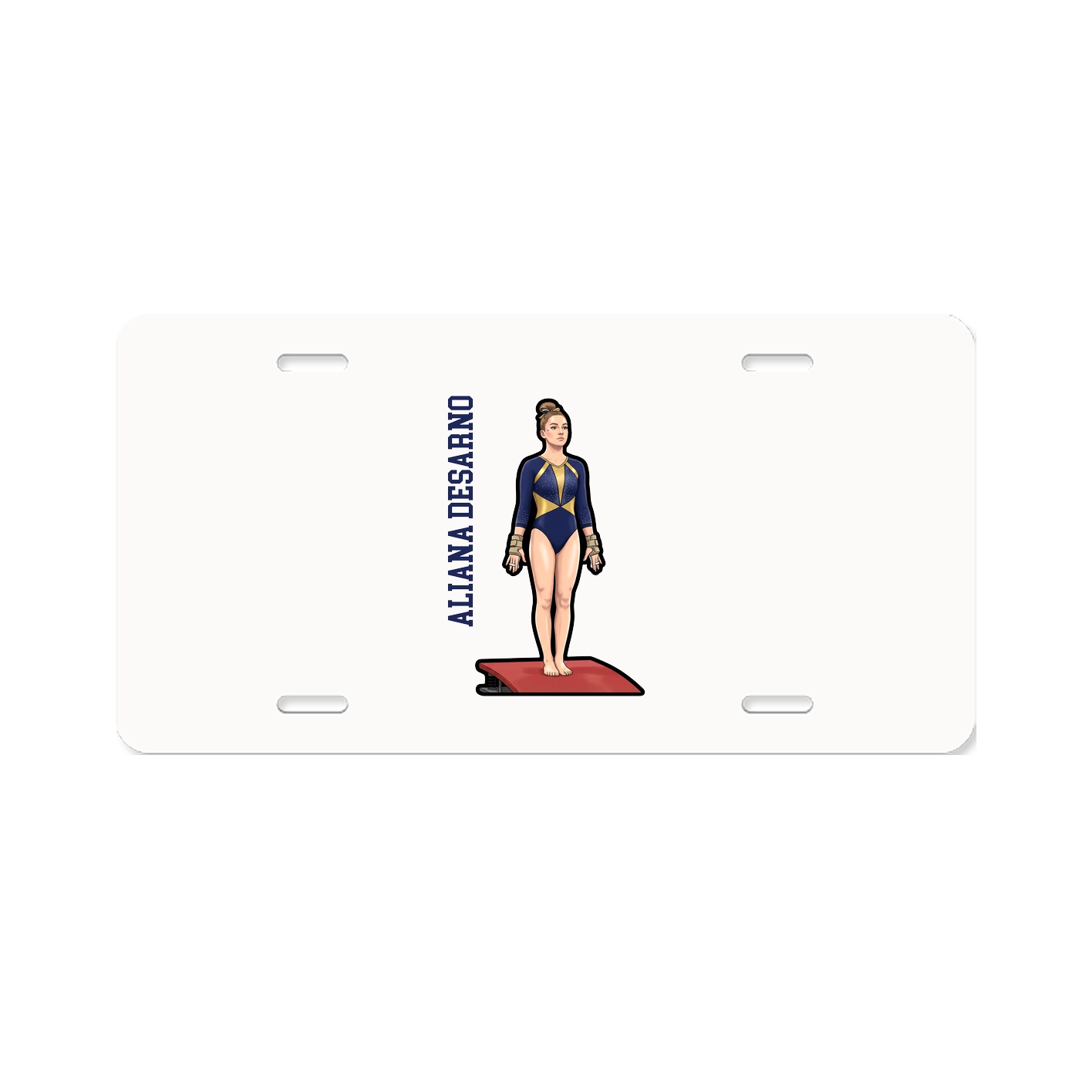 License Plate — Name Vertical in Classic