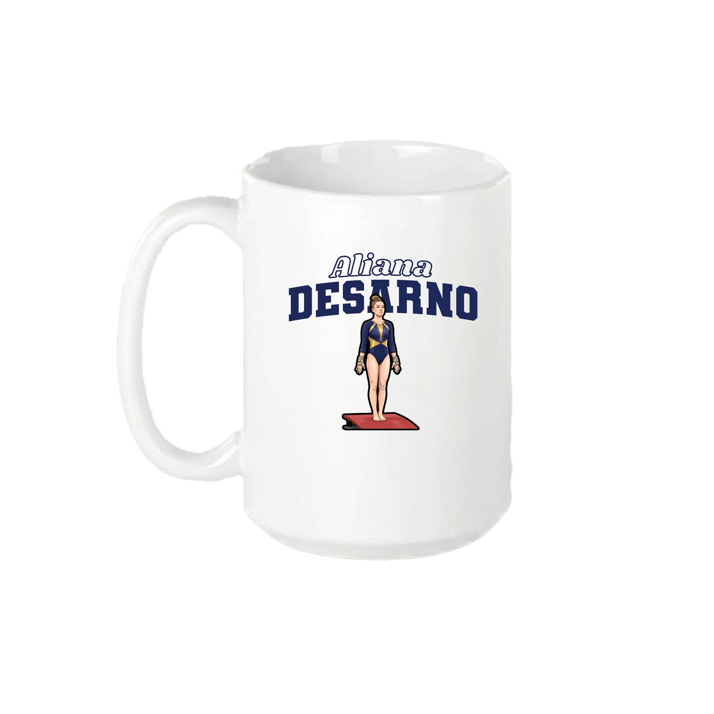 15oz Coffee Mug — Name Arch in White