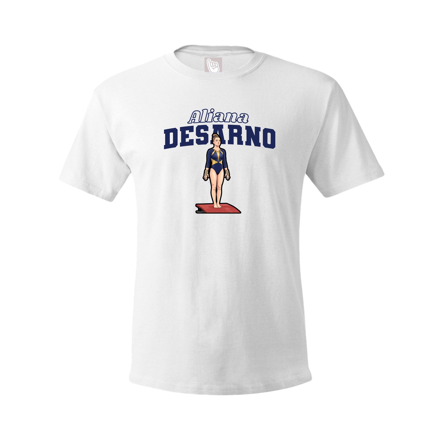 Youth Tee — Name Arch in White
