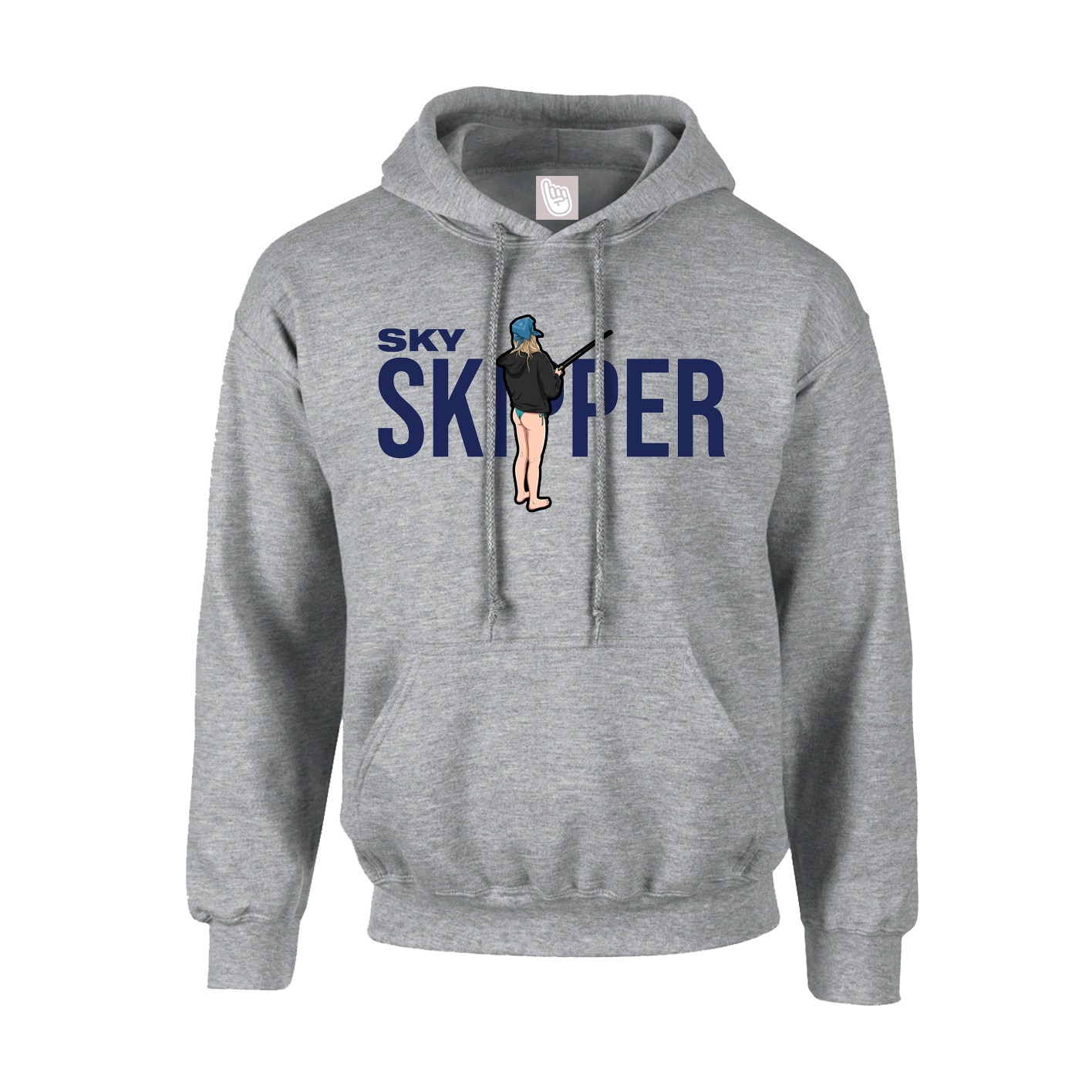 Youth Hoodie — Player Name in Grey