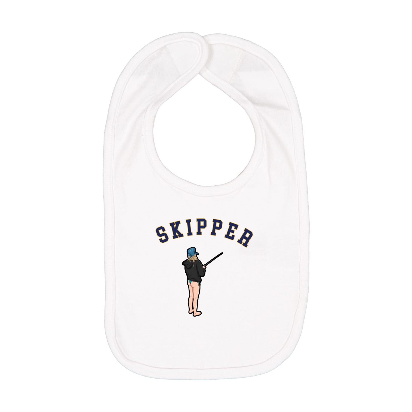 Infant Bib — Shirsey Arch in White