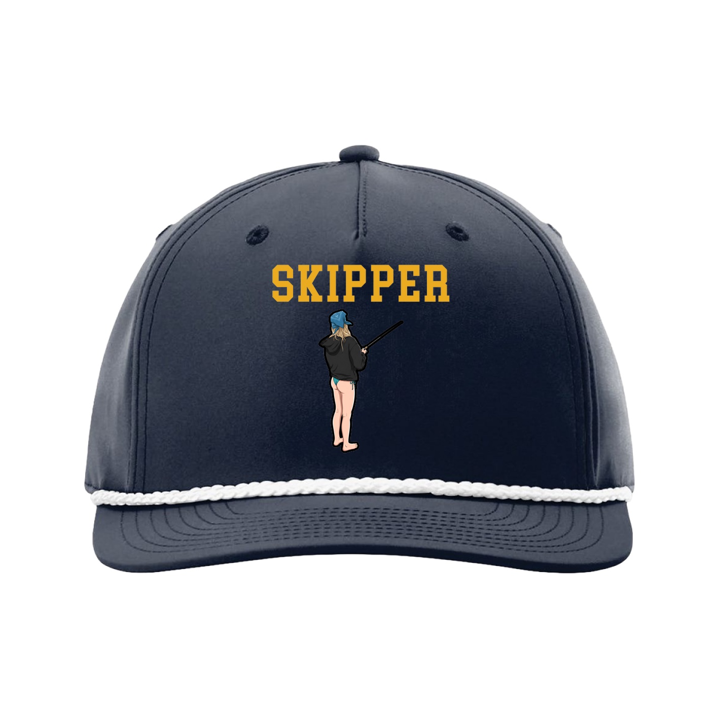Five-Panel Classic Rope Cap — Shirsey in Navy