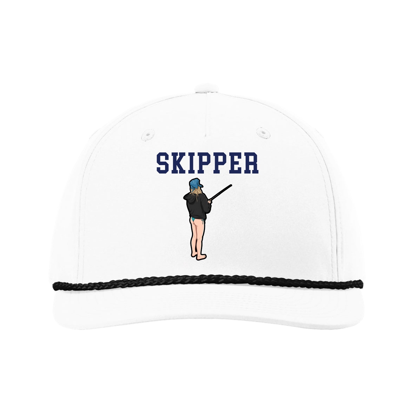Five-Panel Classic Rope Cap — Shirsey in White