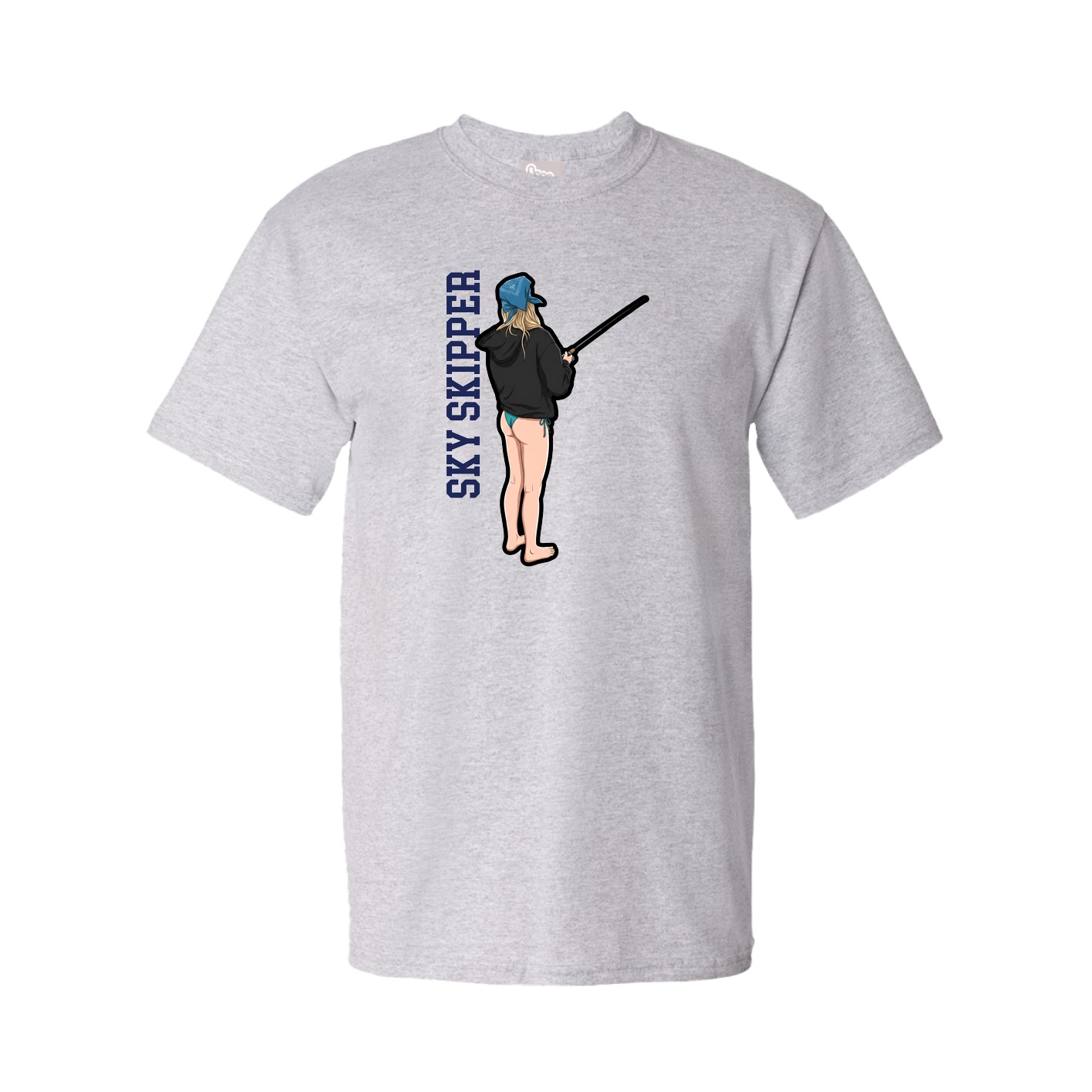 Tee — Name Vertical in Grey