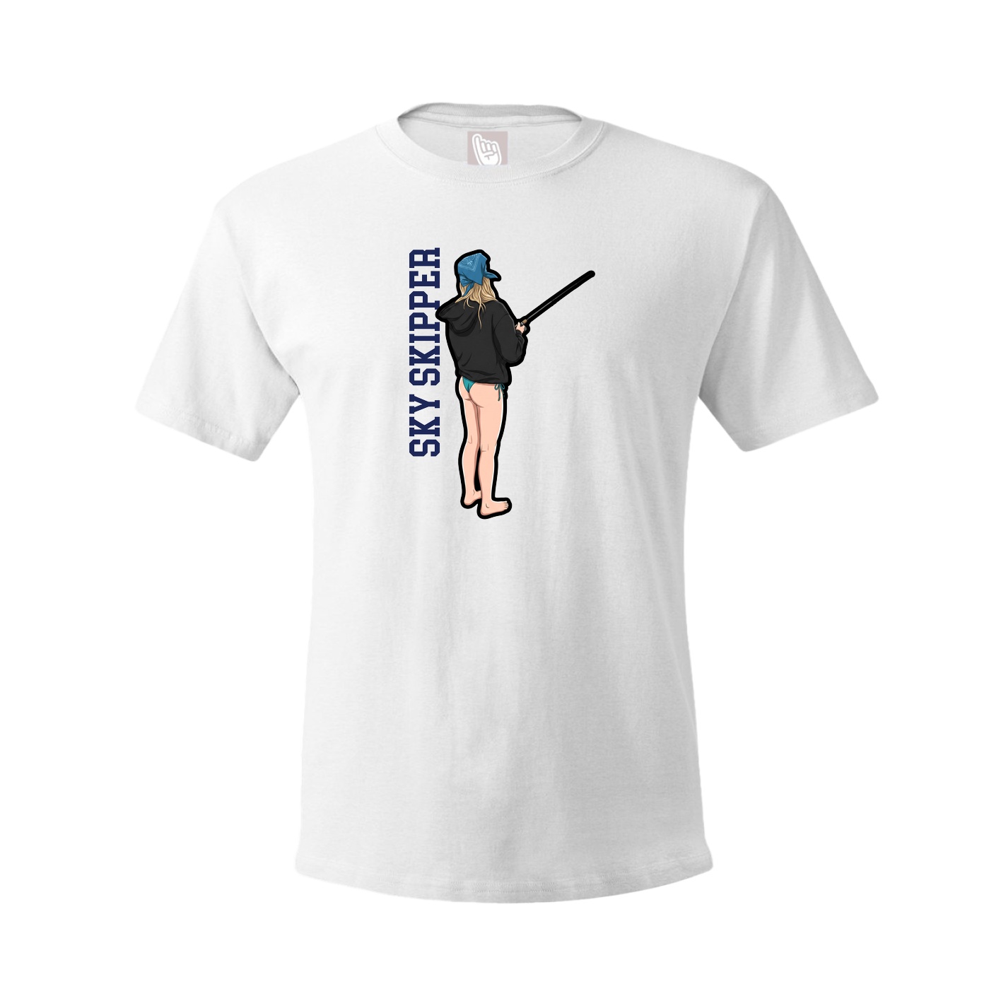 Youth Tee — Name Vertical in White