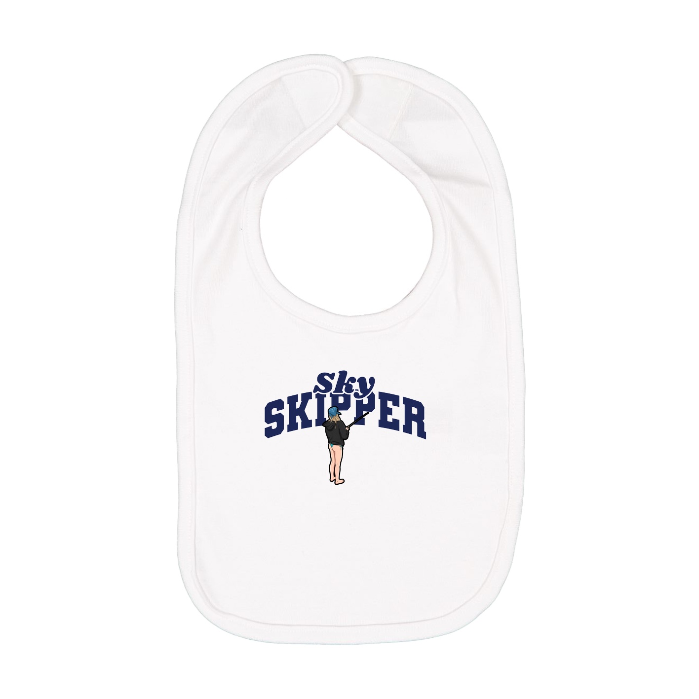 Infant Bib — Signature Arch in White