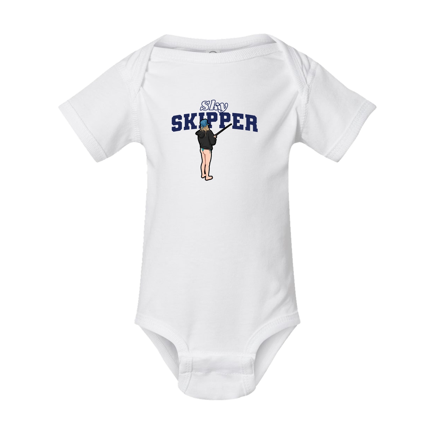 Baby Onesie — Name Arch in White