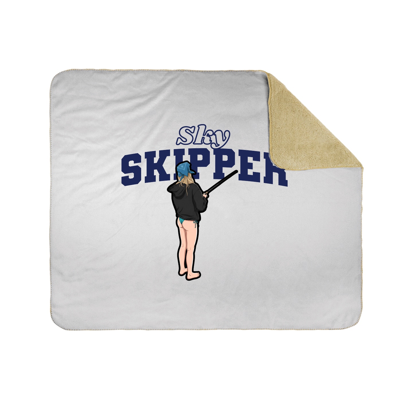 Throw Blanket — Name Arch in White
