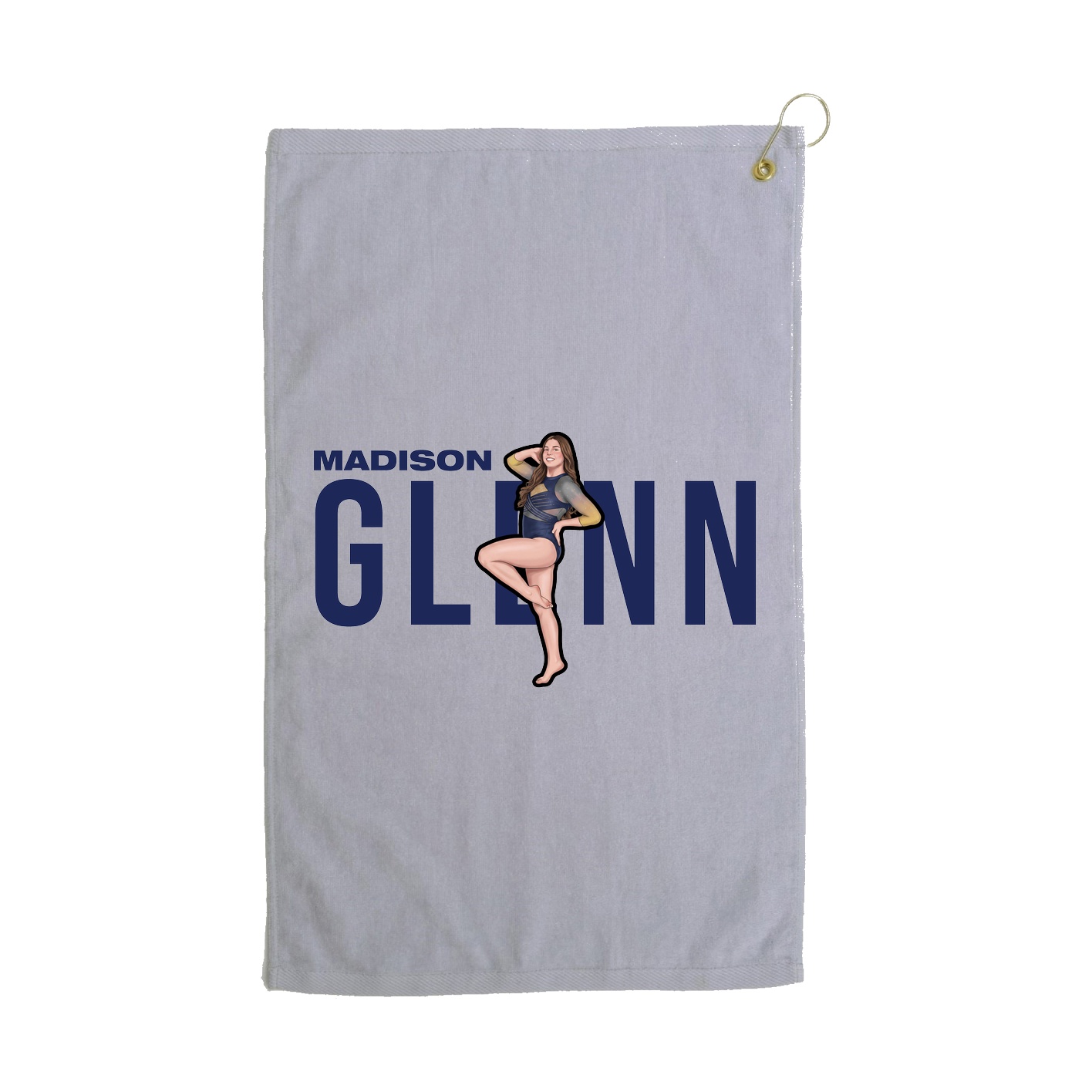 Golf Towel — Player Name in Grey