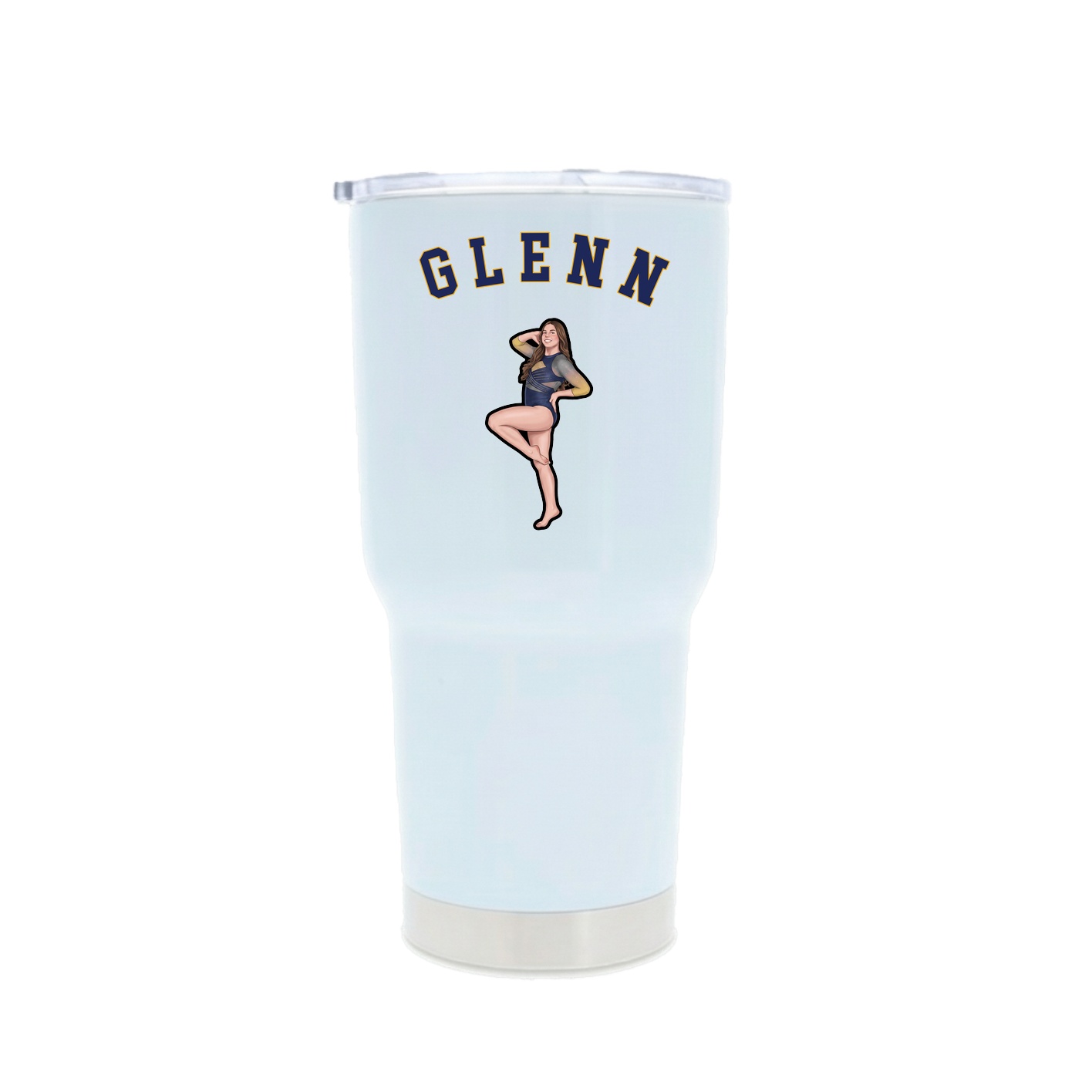 30oz Stainless Steel Tumbler — Shirsey Arch in White