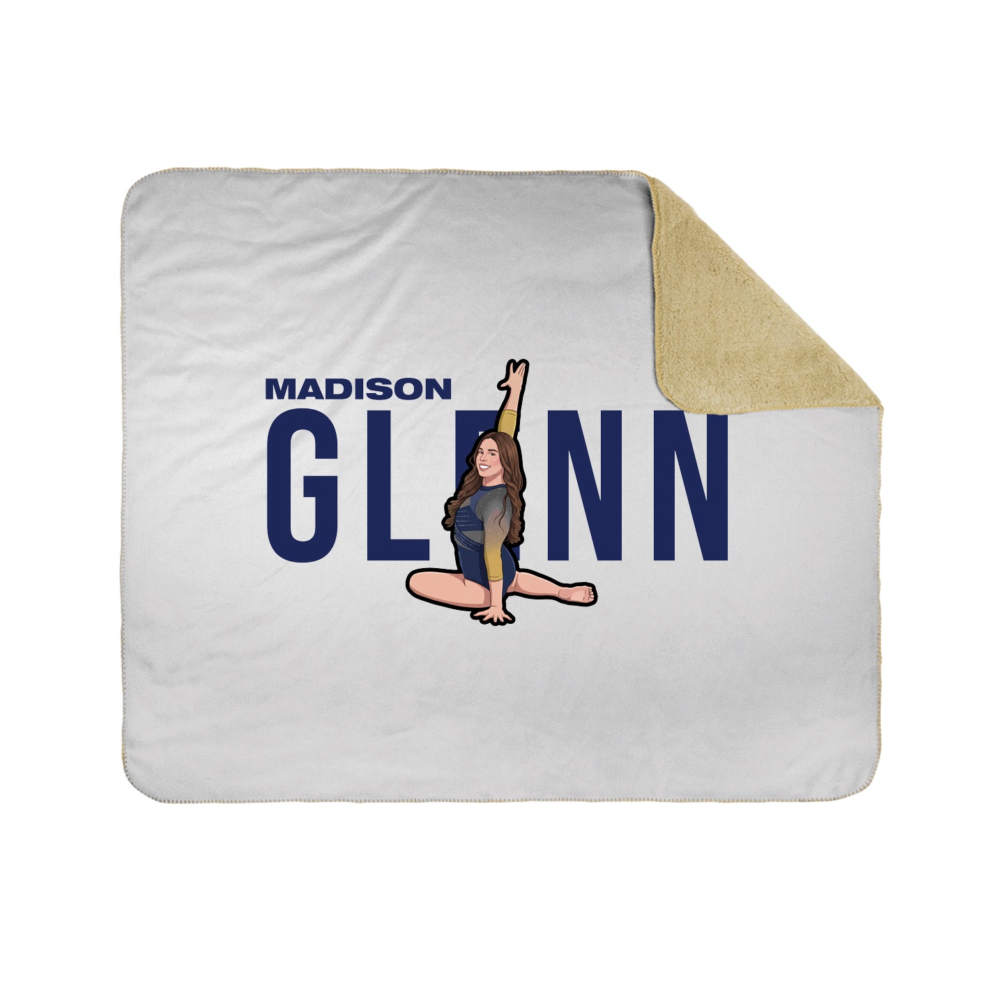 Throw Blanket — Player Name in White