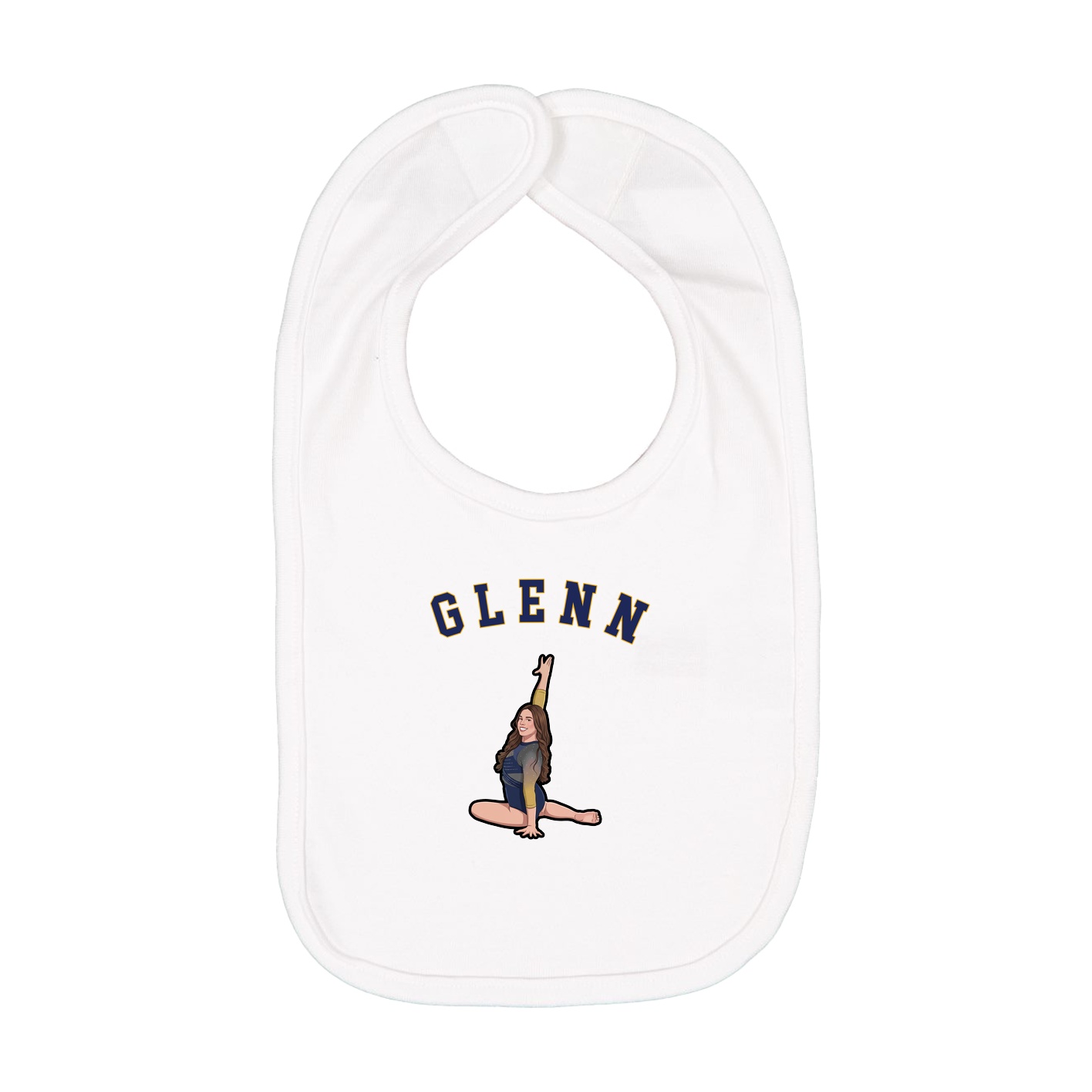 Infant Bib — Shirsey Arch in White