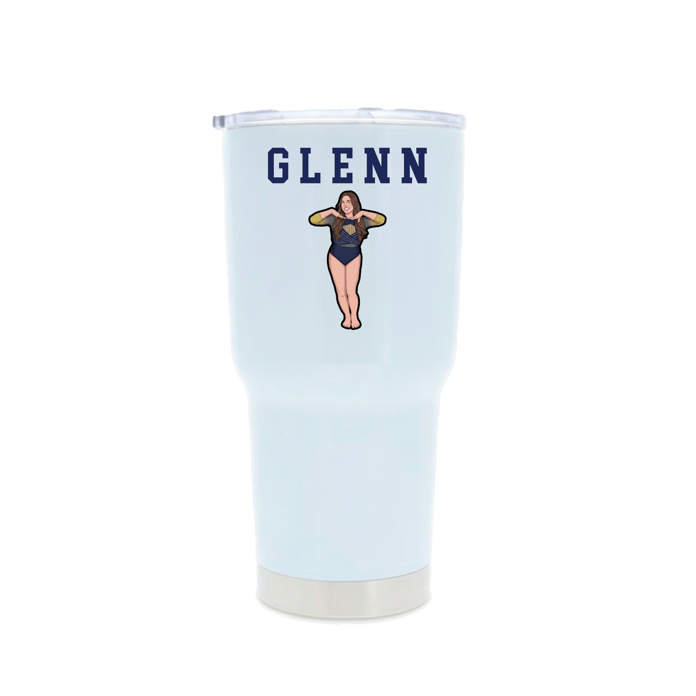 30oz Stainless Steel Tumbler — Shirsey in White