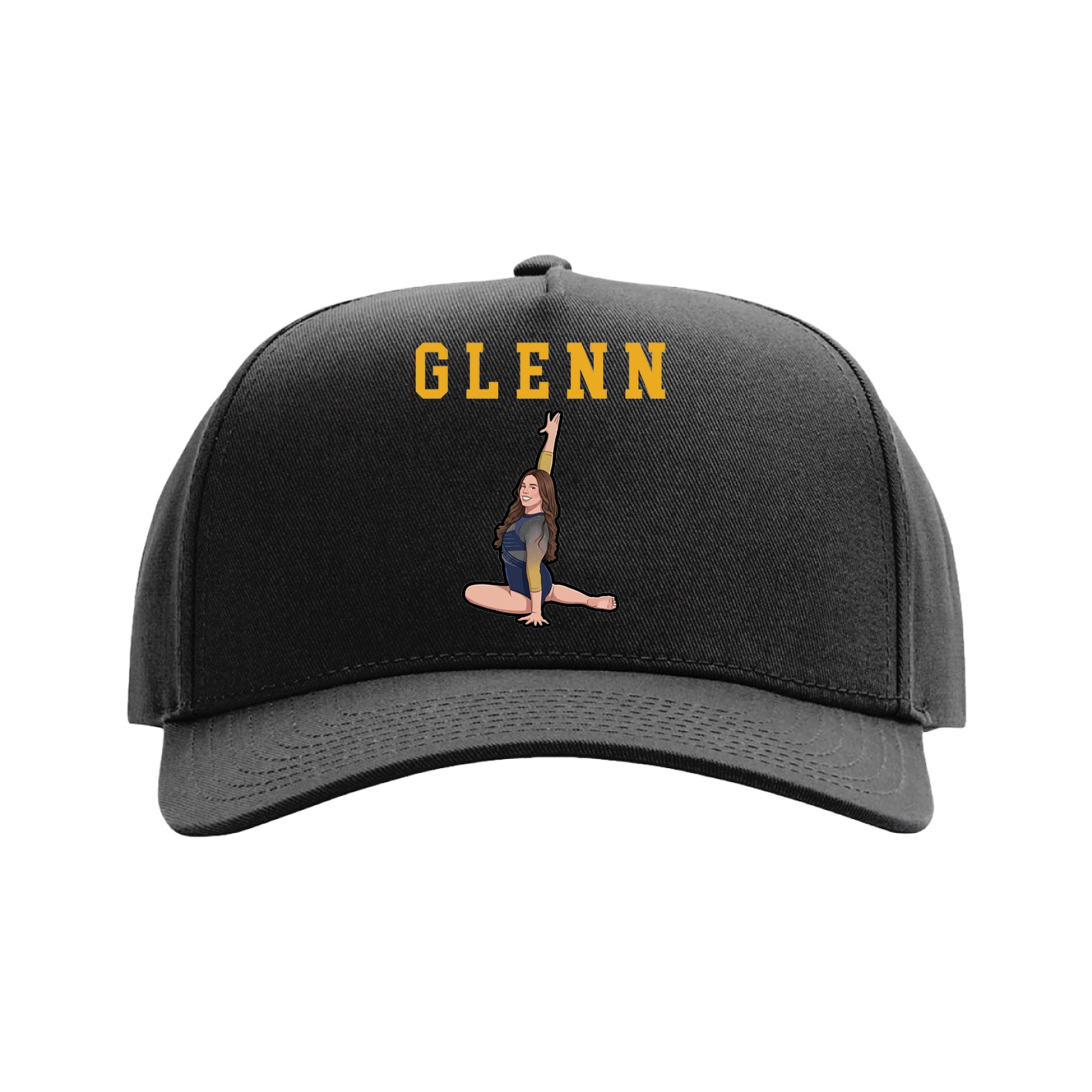 Full Fabric Five-Panel Champ Cap — Shirsey in Black