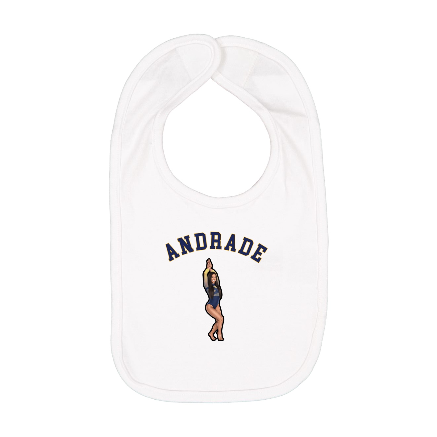 Infant Bib — Shirsey Arch in White