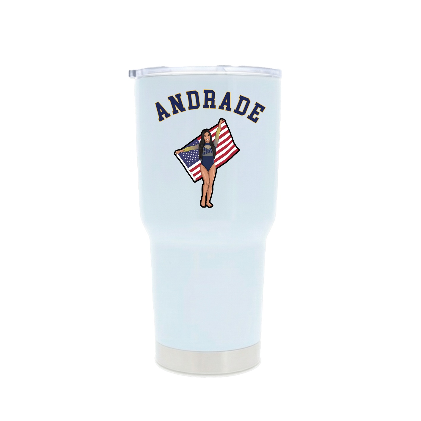 30oz Stainless Steel Tumbler — Shirsey Arch in White