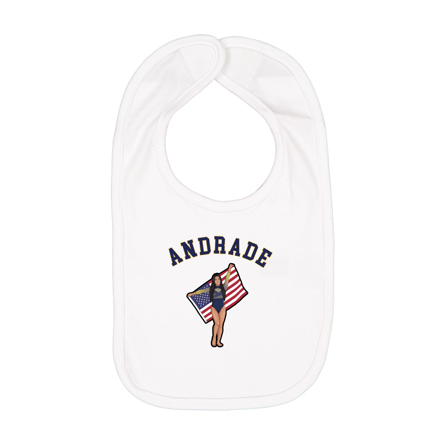 Infant Bib — Shirsey Arch in White
