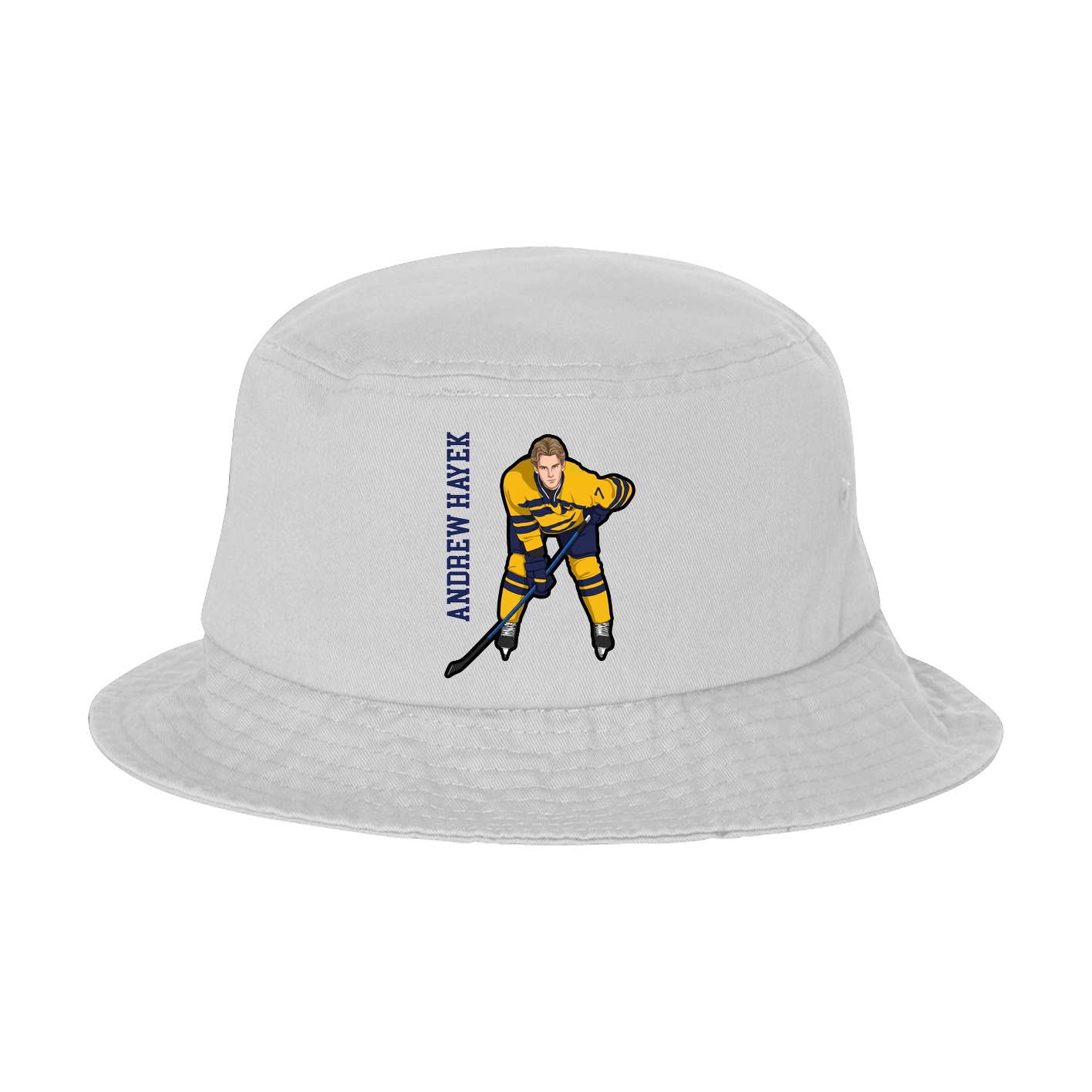 Bucket Cap — Name Vertical in White