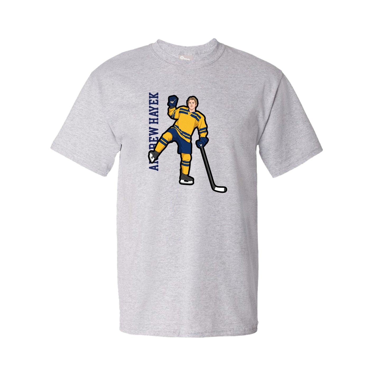 Tee — Name Vertical in Grey