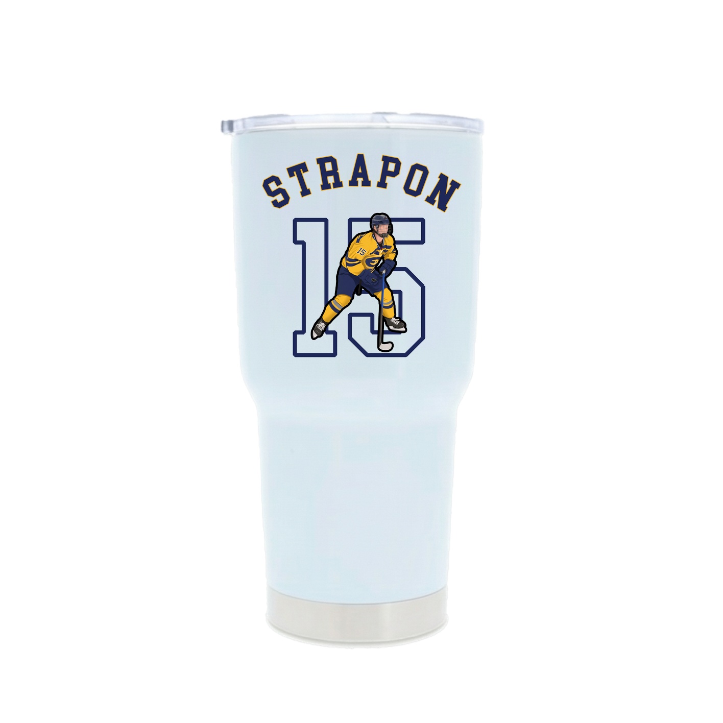 30oz Stainless Steel Tumbler — Shirsey Arch in White