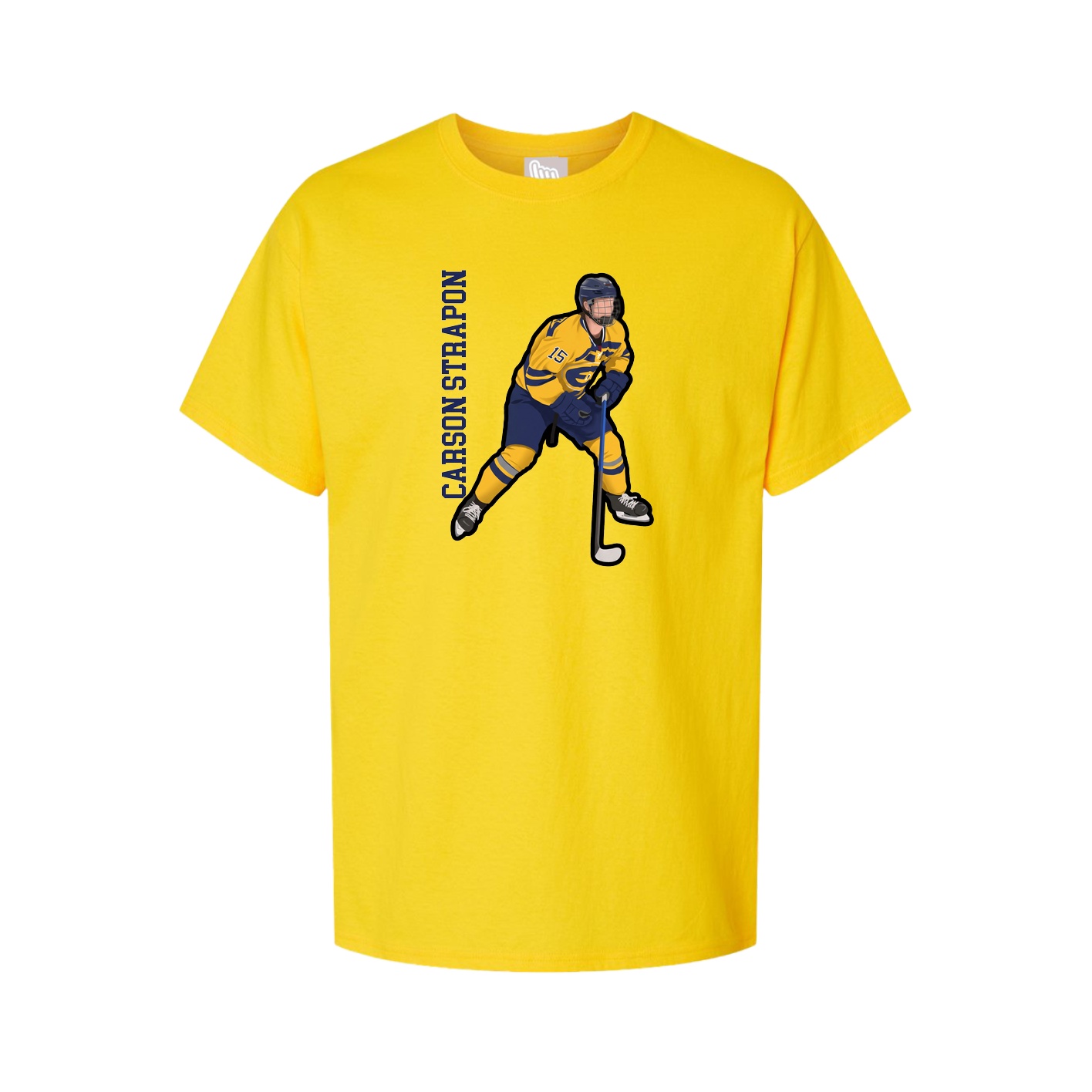 Youth Tee — Name Vertical in Gold