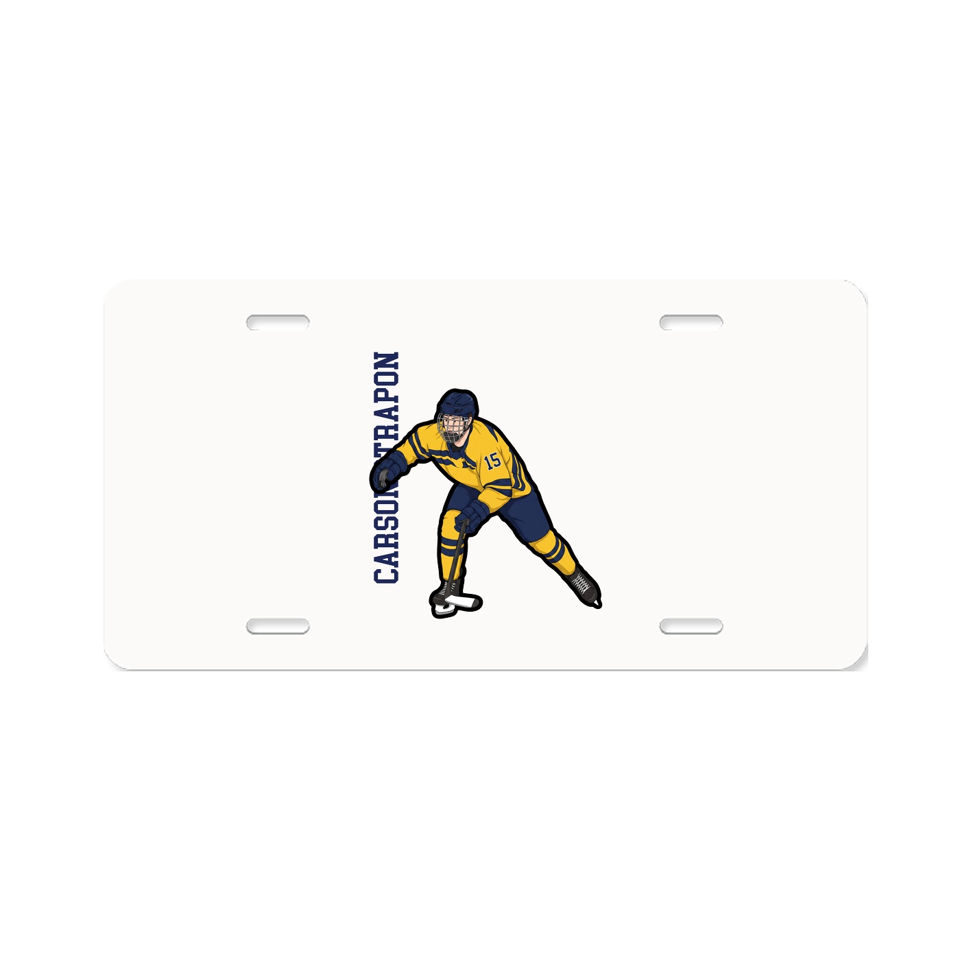 License Plate — Name Vertical in Classic