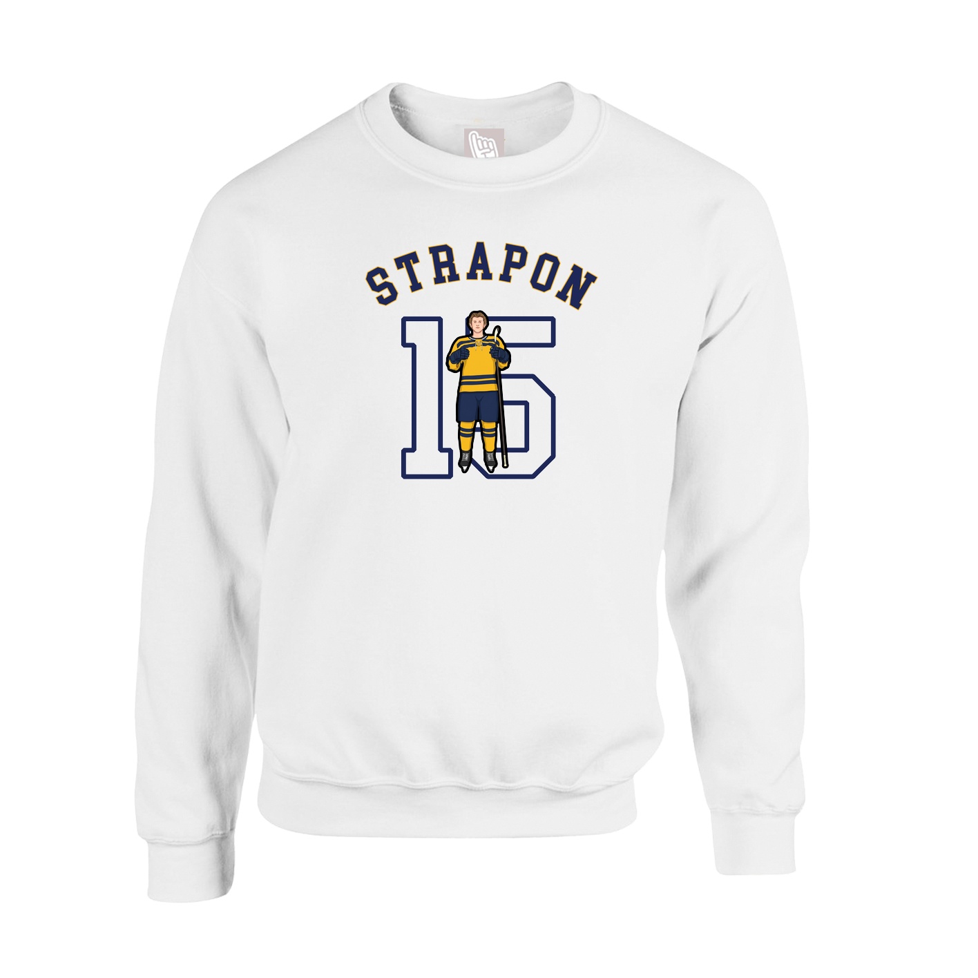 Fleece Crew — Shirsey Arch in White