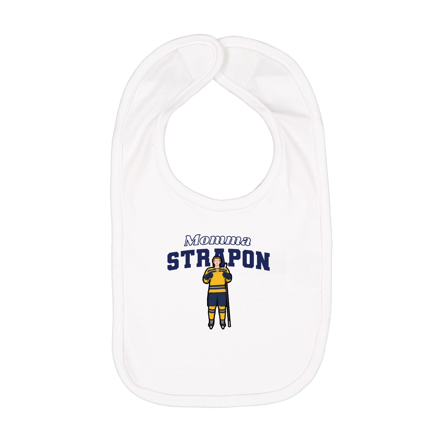 Infant Bib — Mothers Day Block in White