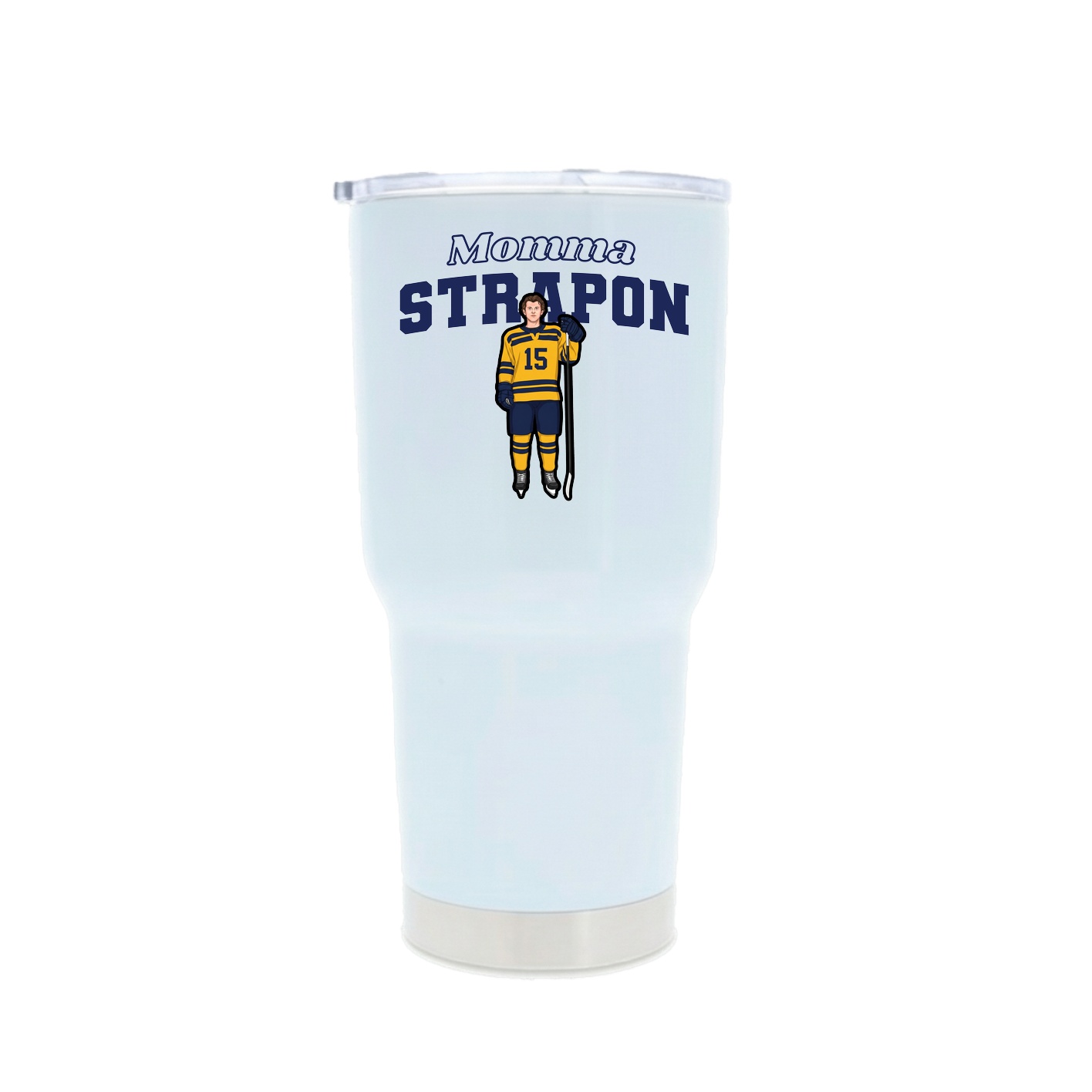 30oz Stainless Steel Tumbler — Mothers Day Block in White