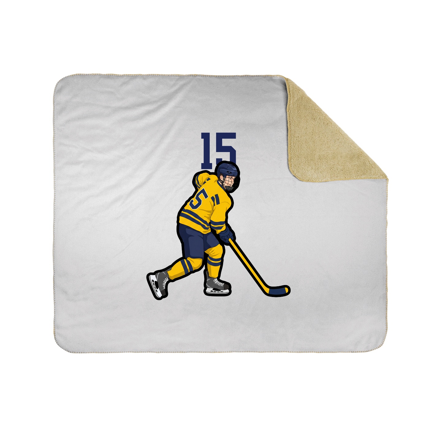 Throw Blanket — Number Top in White