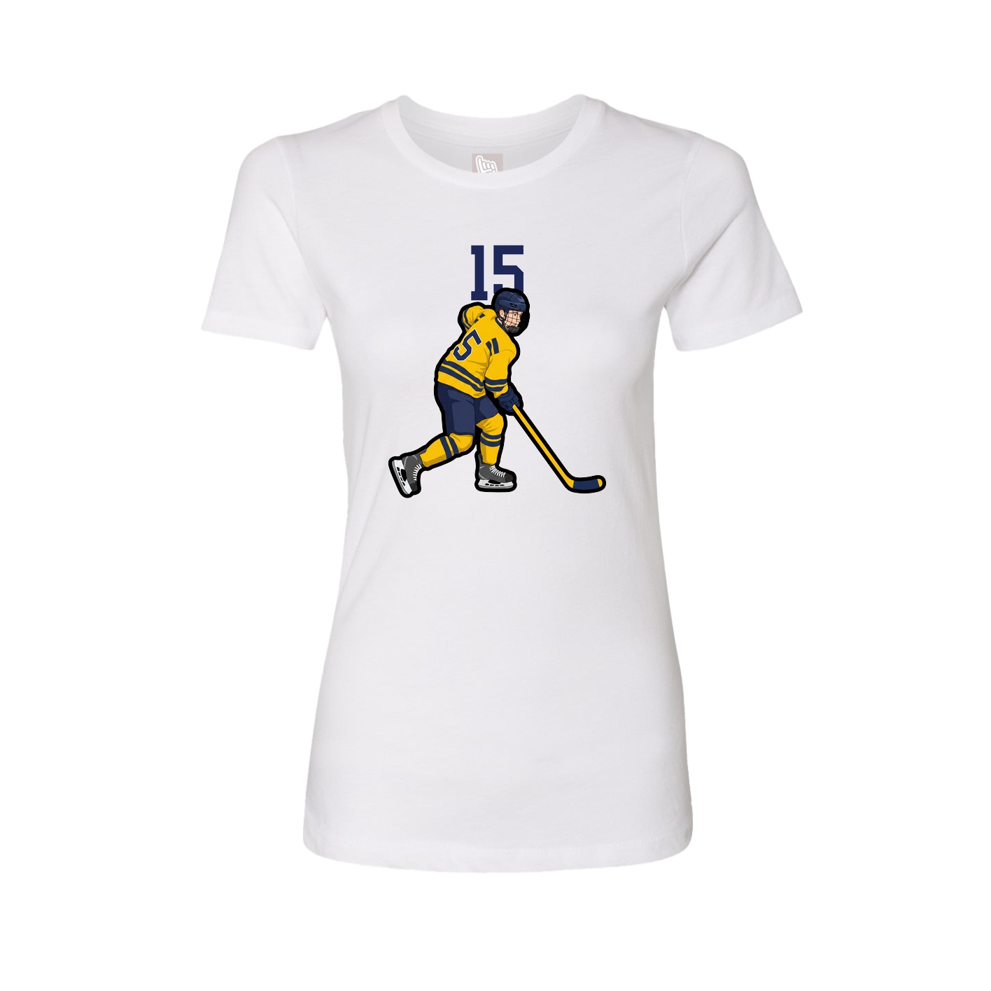 Womens Tee — Number Top in White