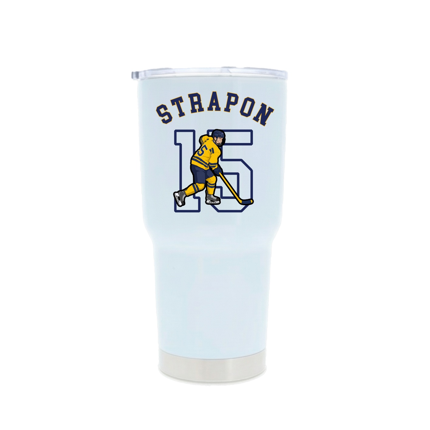30oz Stainless Steel Tumbler — Shirsey Arch in White