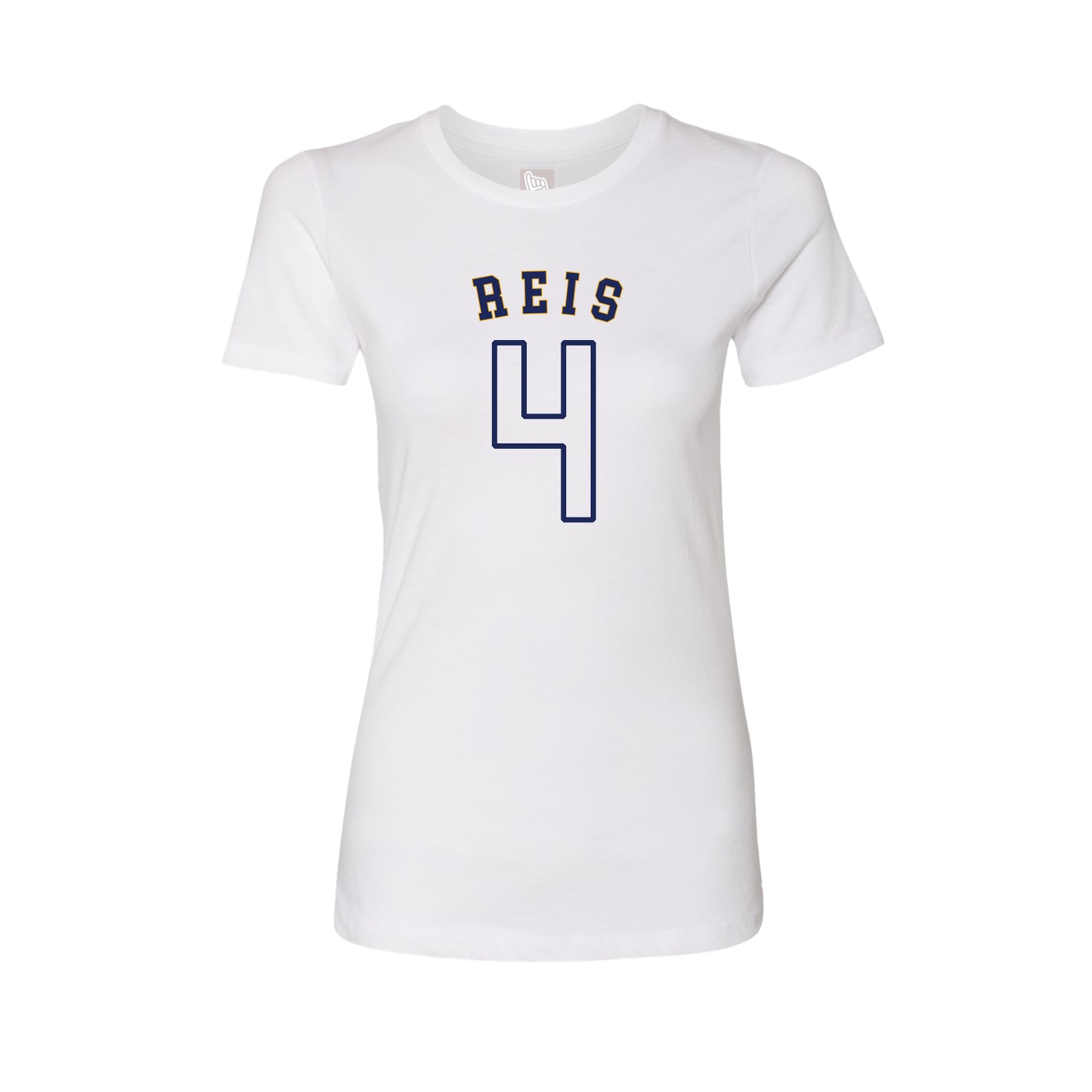 Fitted Women's Tee — Shirsey Arch in White