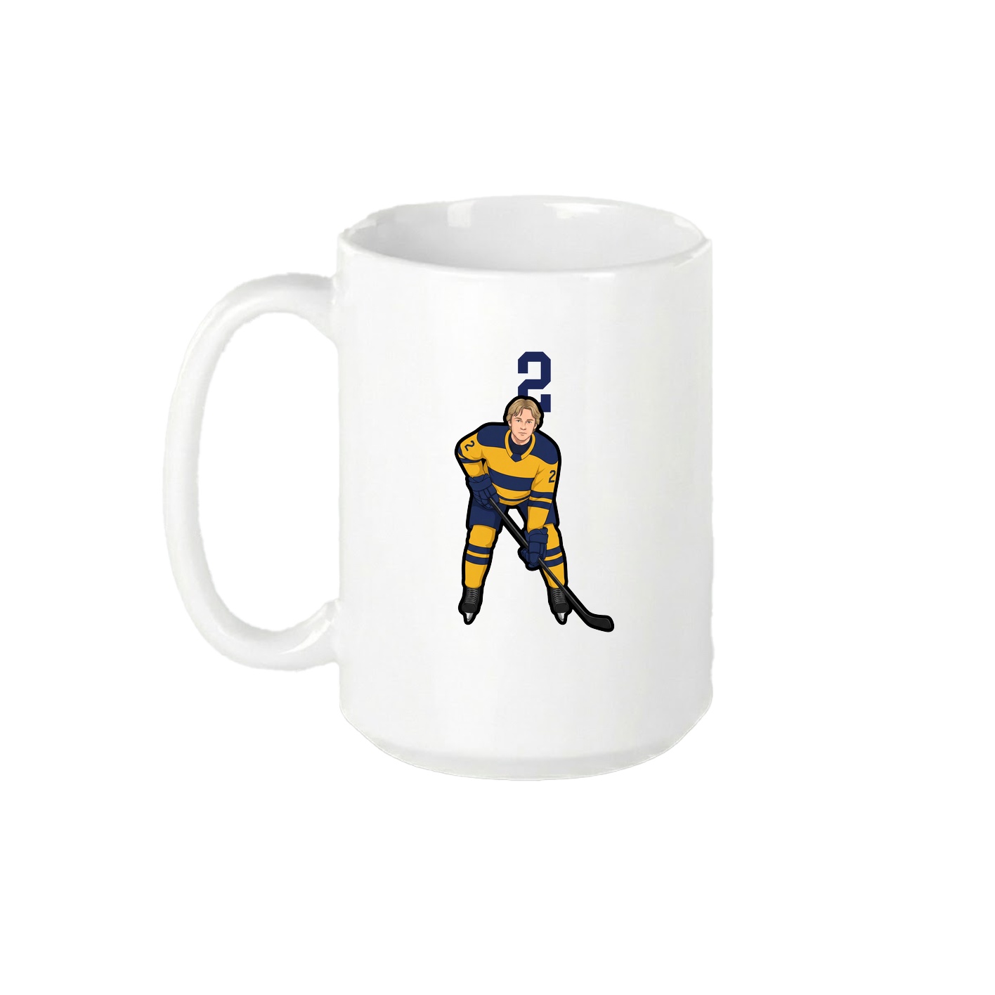 15oz Coffee Mug — Number Top in White