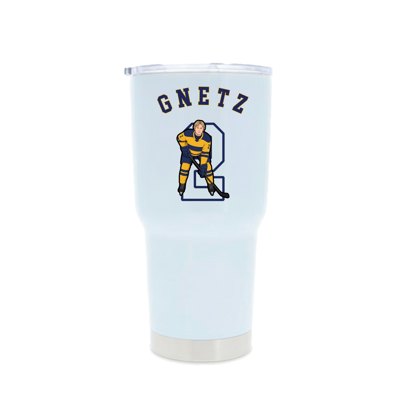 30oz Stainless Steel Tumbler — Shirsey Arch in White