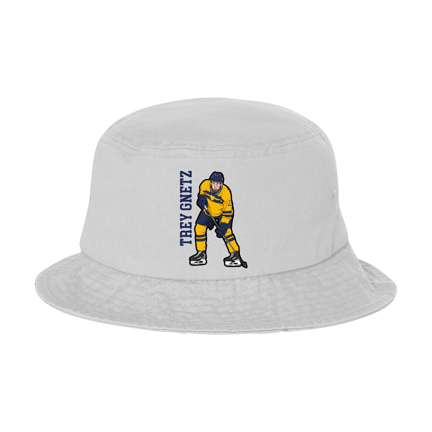 Bucket Cap — Name Vertical in White