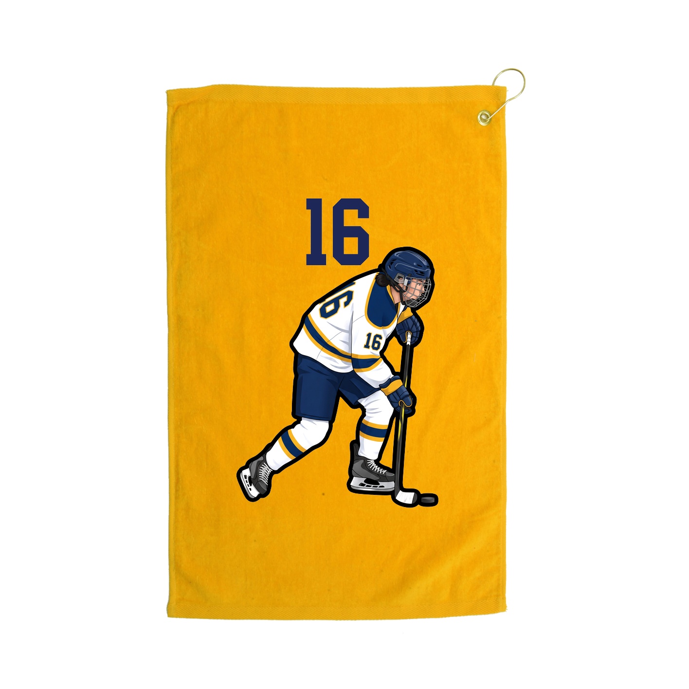 Golf Towel — Number Top in Gold