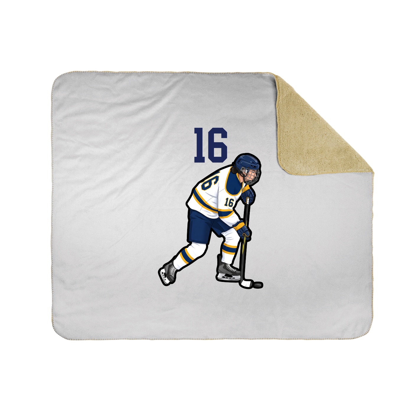 Throw Blanket — Number Top in White