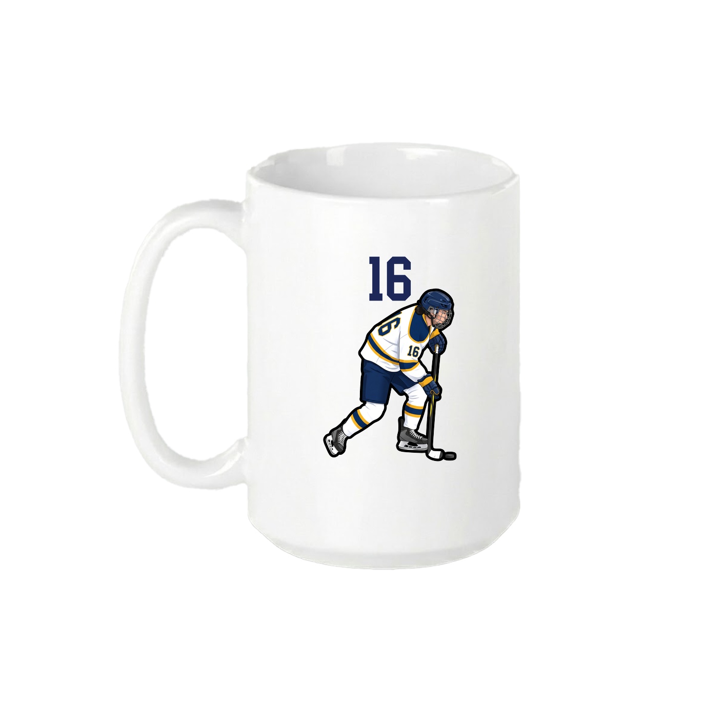 15oz Coffee Mug — Number Top in White