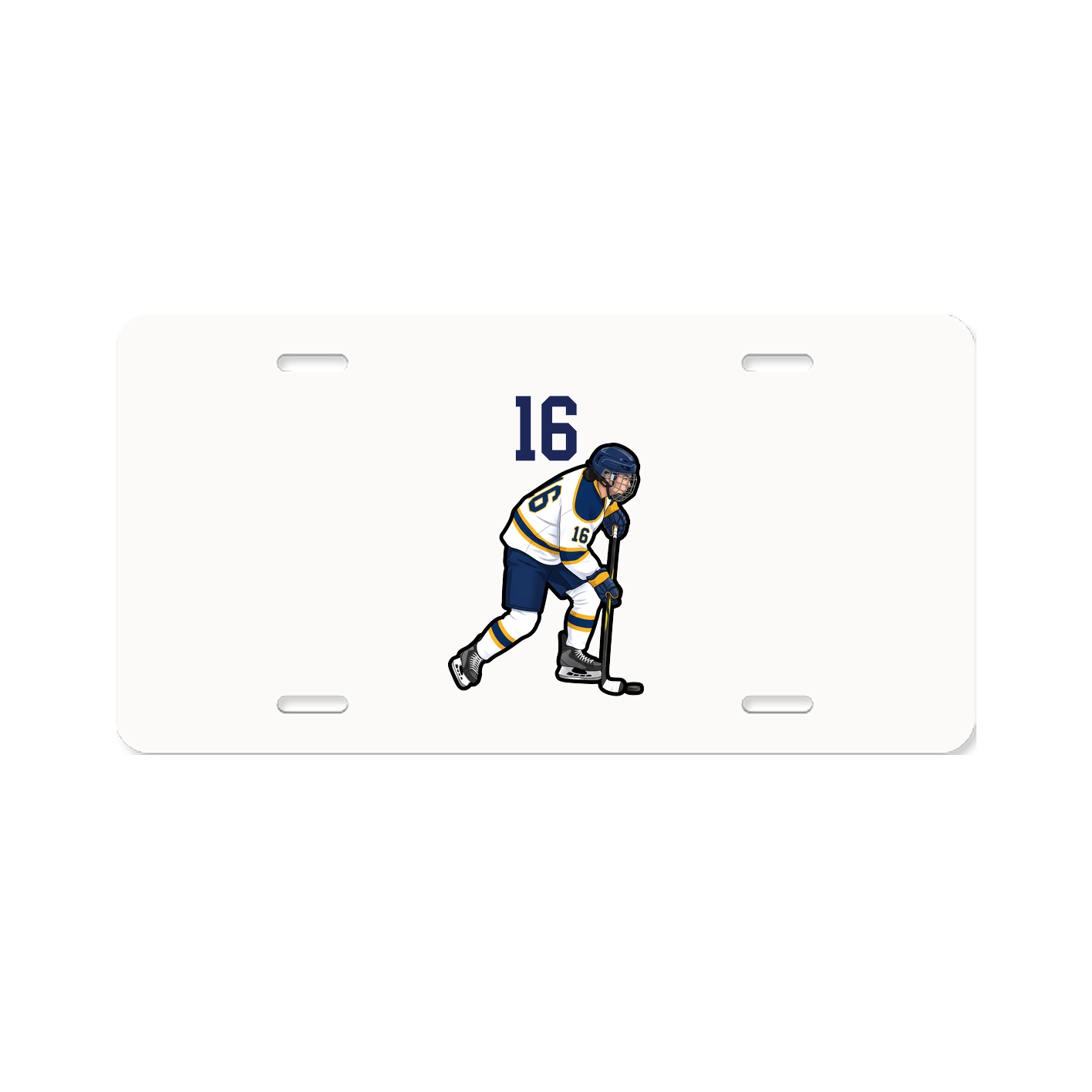 License Plate — Number Top in Classic