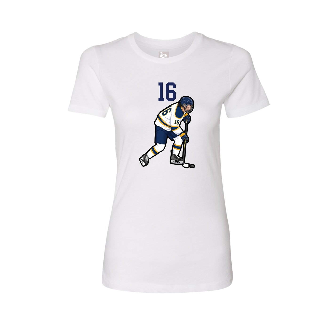 Fitted Women's Tee — Number Top in White