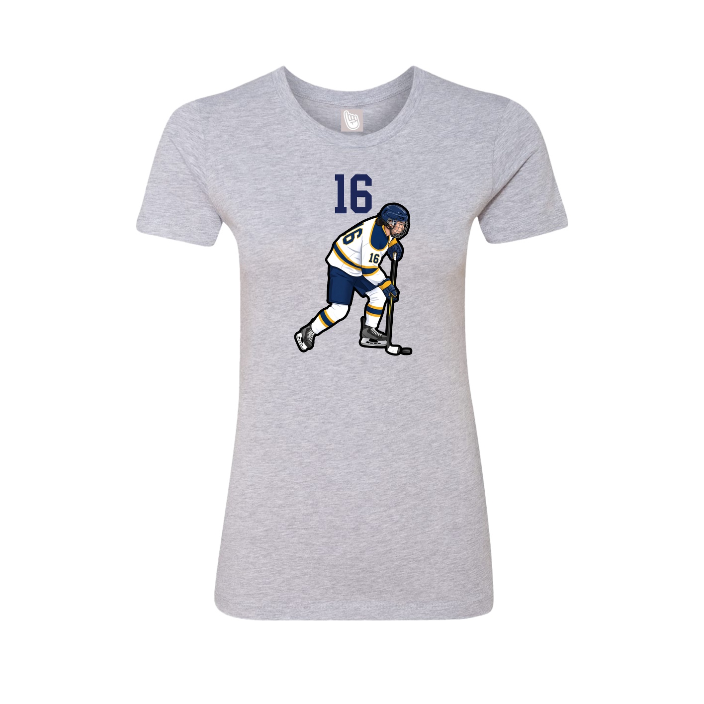 Womens Tee — Number Top in Grey