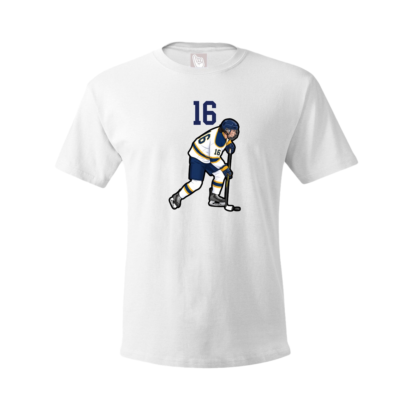 Youth Tee — Number Top in White