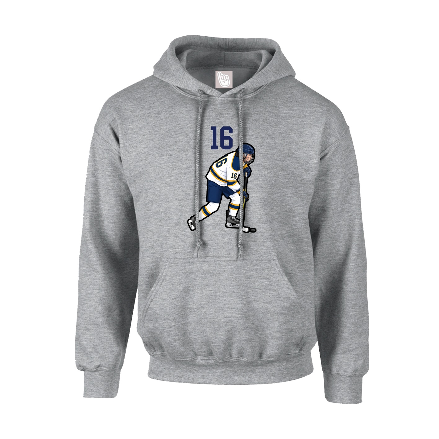 Hoodie — Number Top in Grey