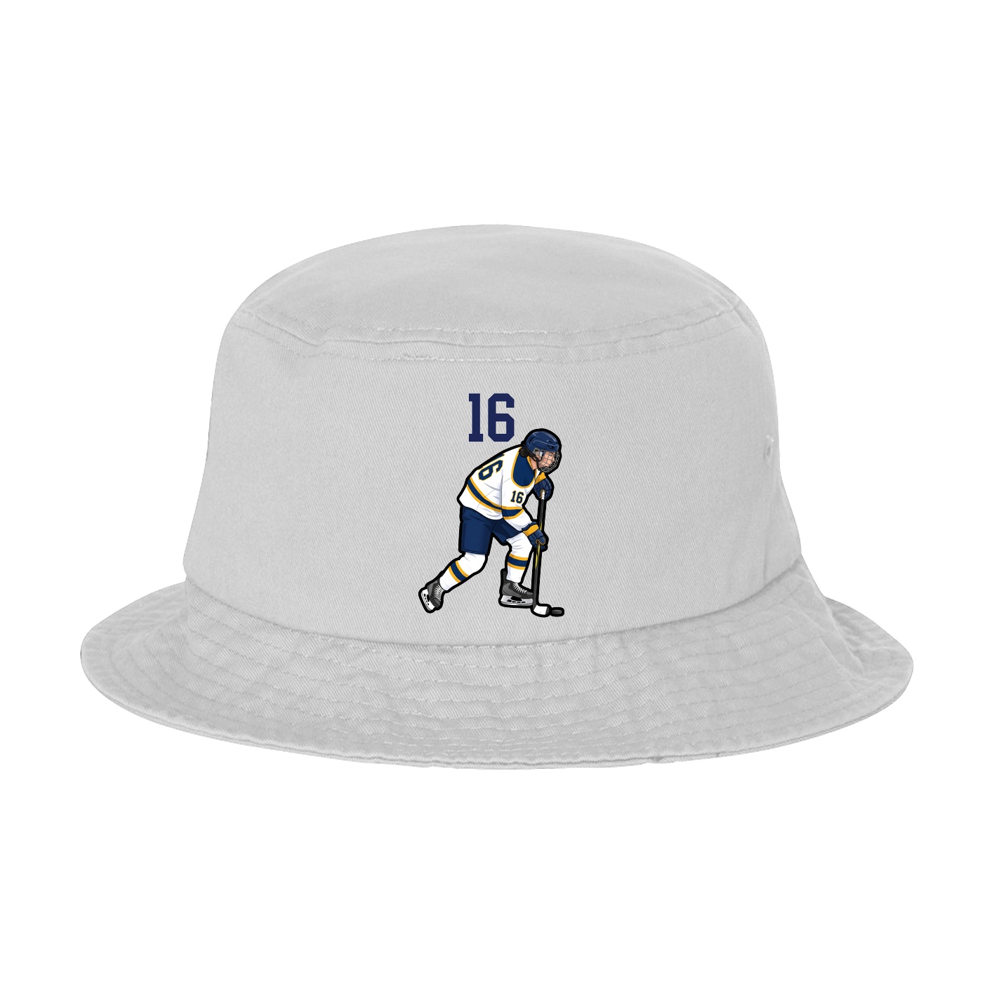 Bucket Cap — Number Top in White