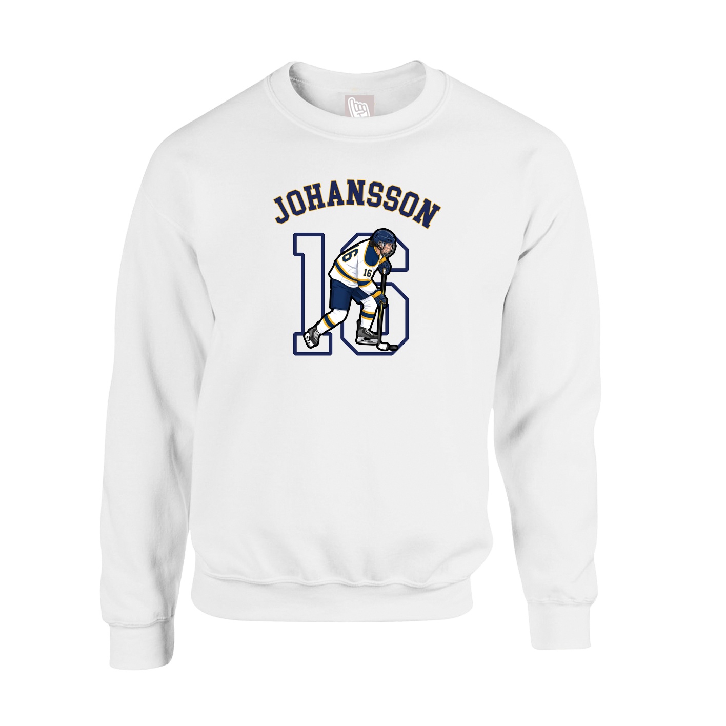 Fleece Crew — Shirsey Arch in White