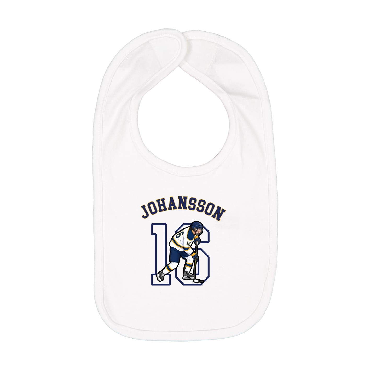 Infant Bib — Shirsey Arch in White